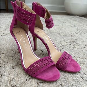 Elegant Pink Heeled Sandals